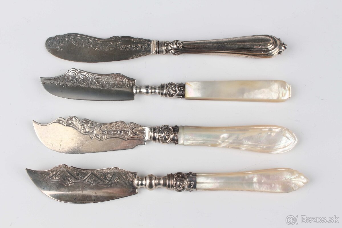 Predám starožitné strieborné nože - 4