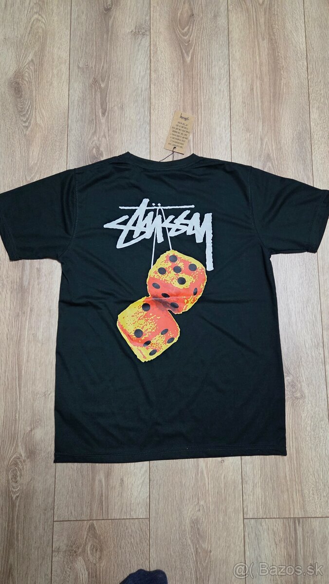 Stüssy Fuzzy Dice Tee dark green/orange - 4