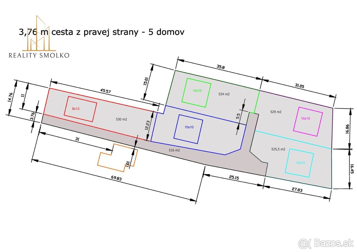 Na predaj pozemok 3175m2 na výstavbu až 4 RD-Kecerovce - 4