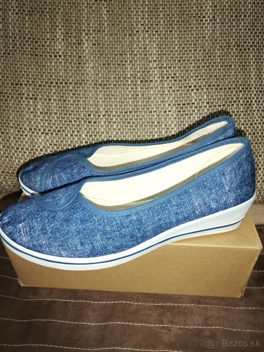 Dámske balerínky, plátenky, topánky č. 39 Nové - 4