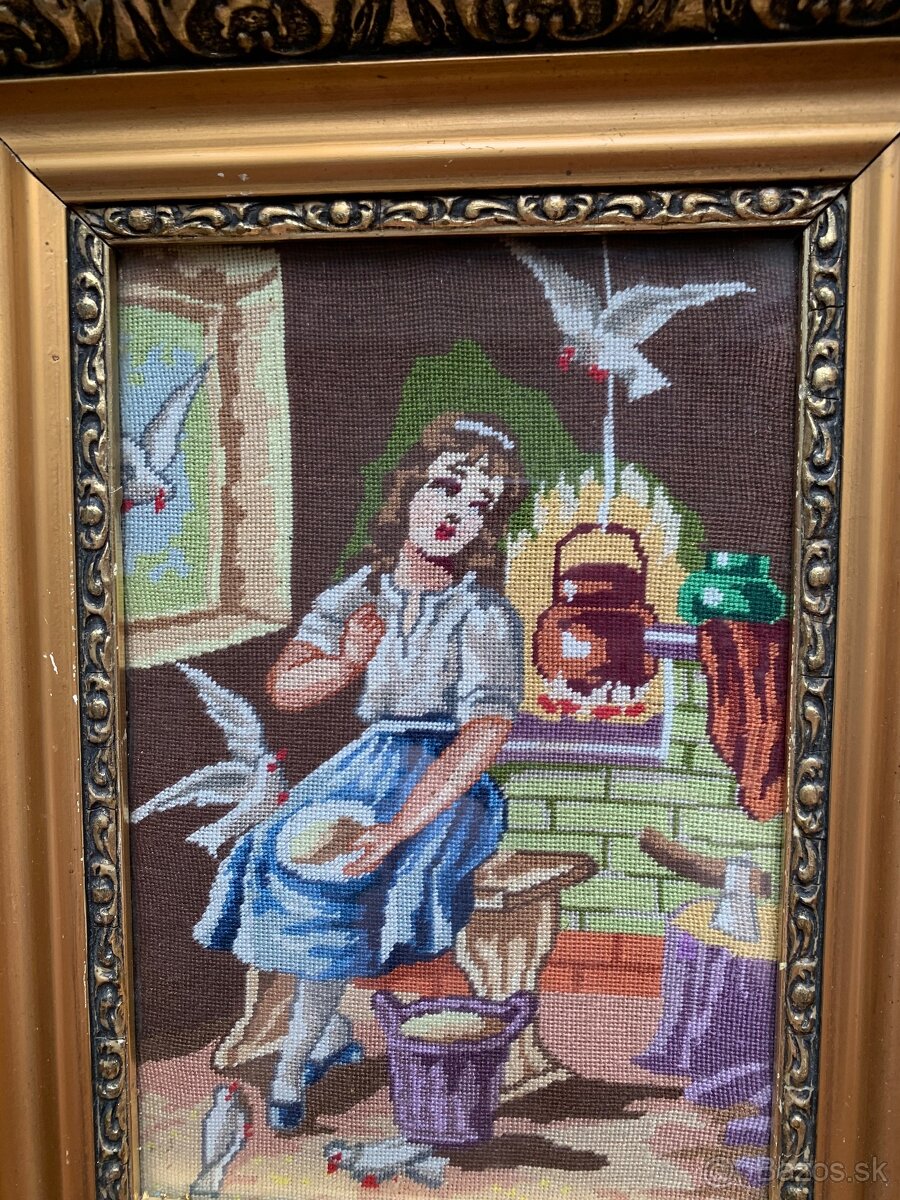 Vyšívaný obraz v ráme - 4
