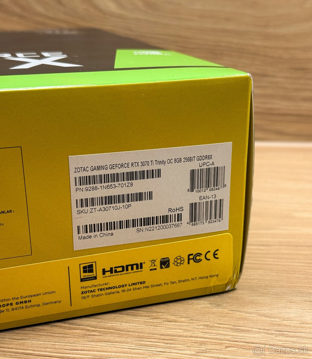 GeForce RTX 3070 Ti Trinity OC 8GB GDDR6X -nová, nerozbalená - 4