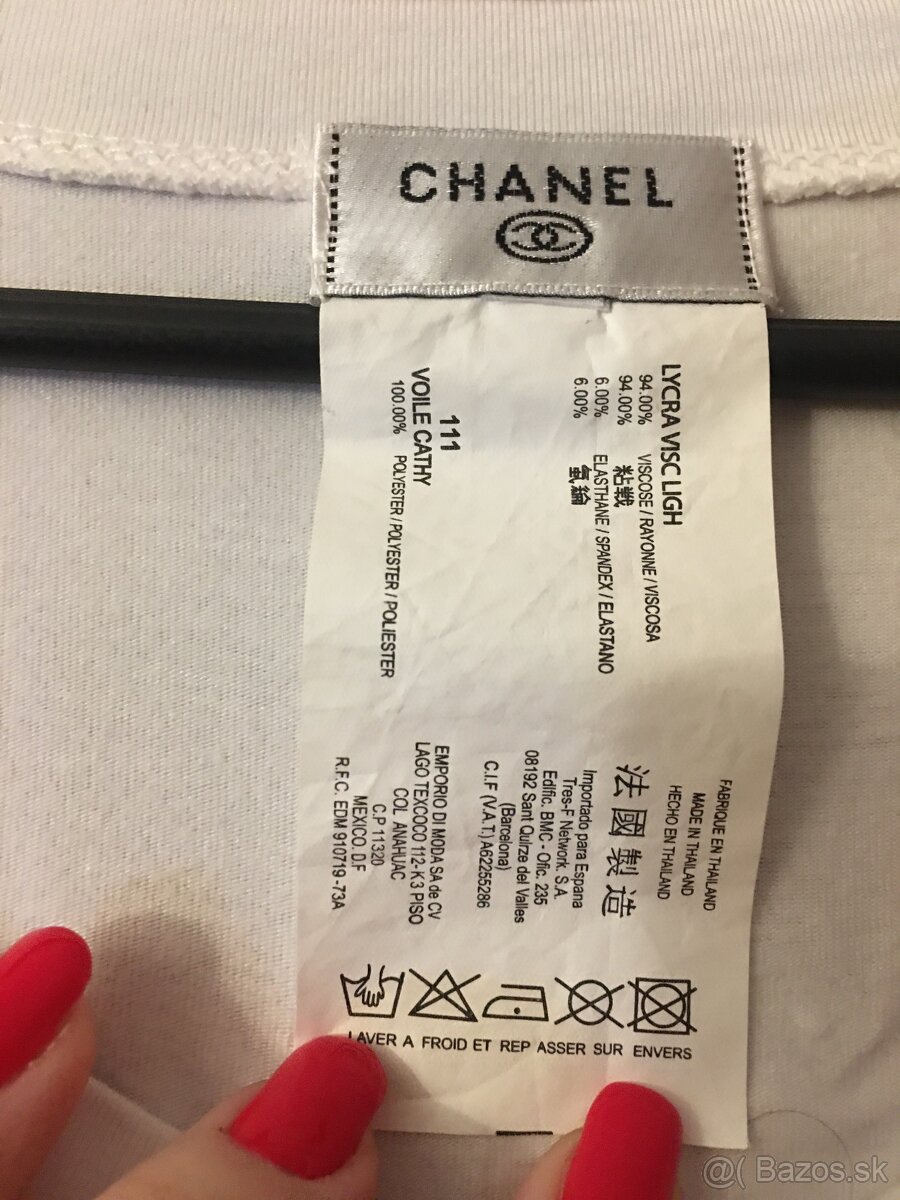 CHANEL originál dámske tricko white M/L - 4