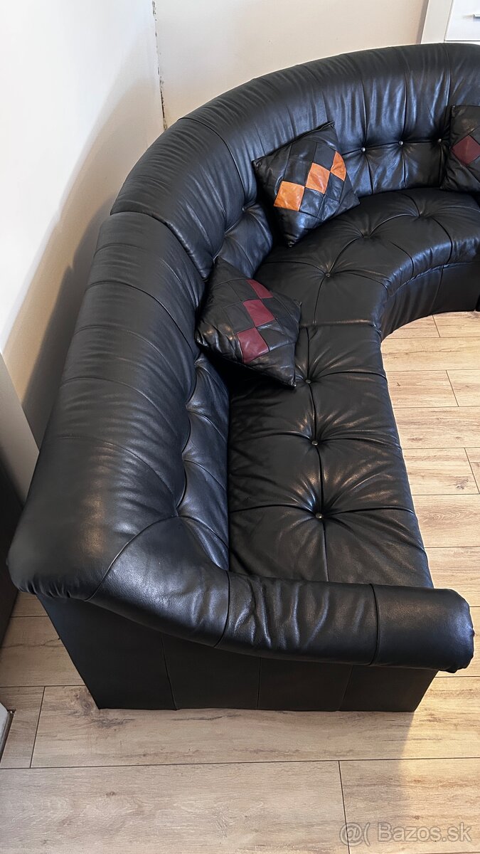 Kožená sedacia súprava + 2 kreslá – pravá koža - 4