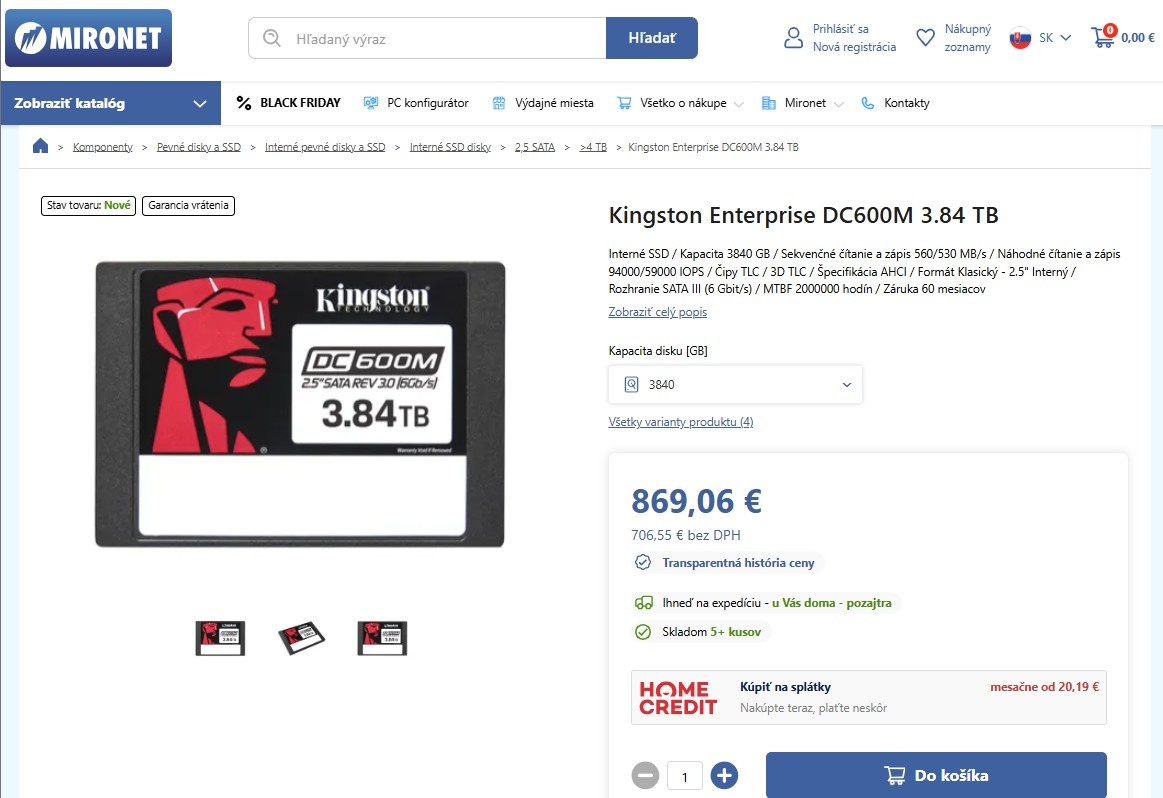 2,5" Kingston DC600M Enterprise 1/2/4 TB - Extrémna životno - 4