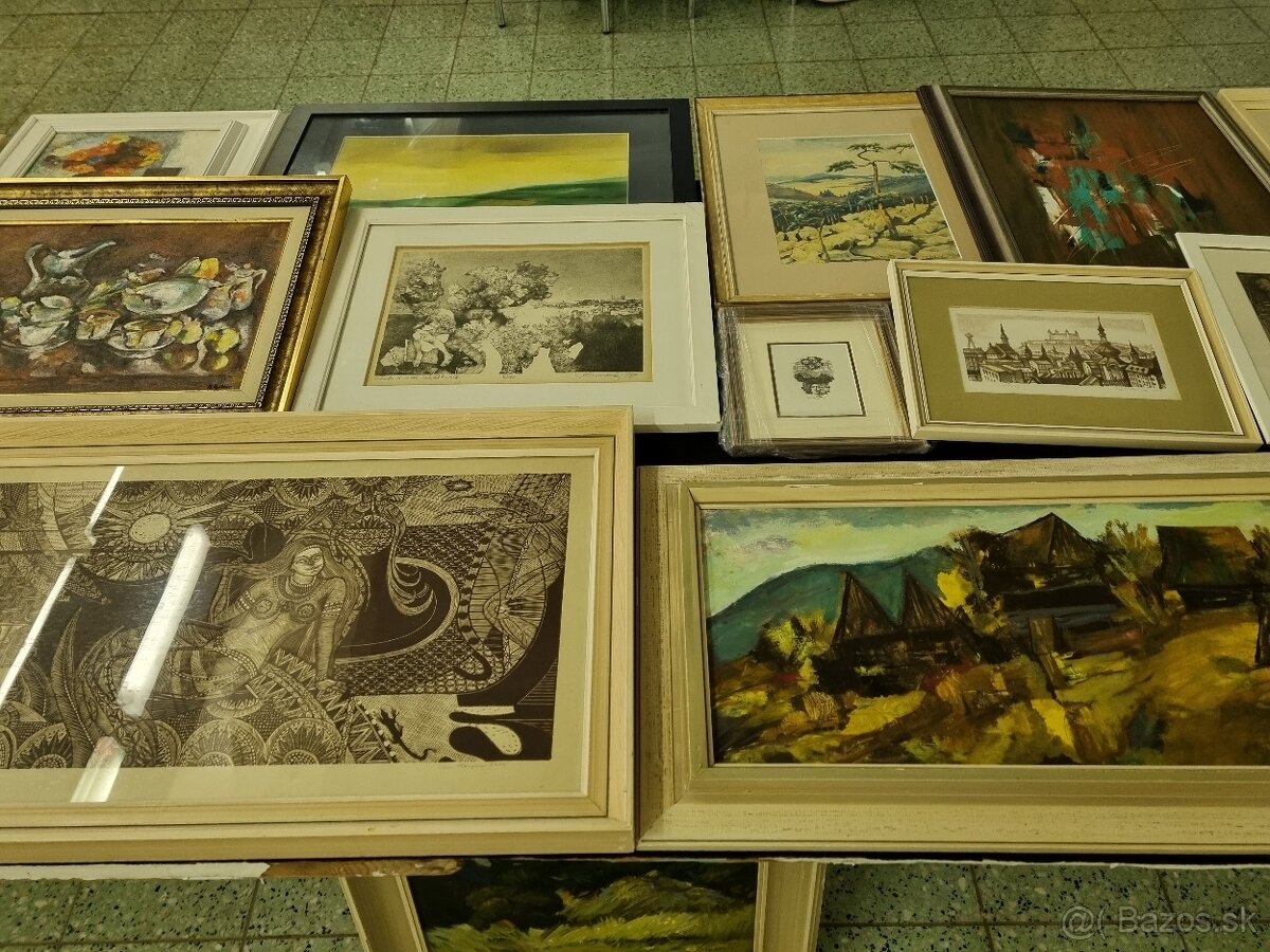 Predám grafiky Petra Kľúčika a obrazy aj grafiky iných autor - 4