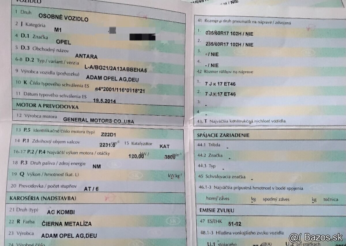 Opel Antara 2.2 CDTI 2015 predam DVERE, MOTOR Z22D1, TRYSKY - 4