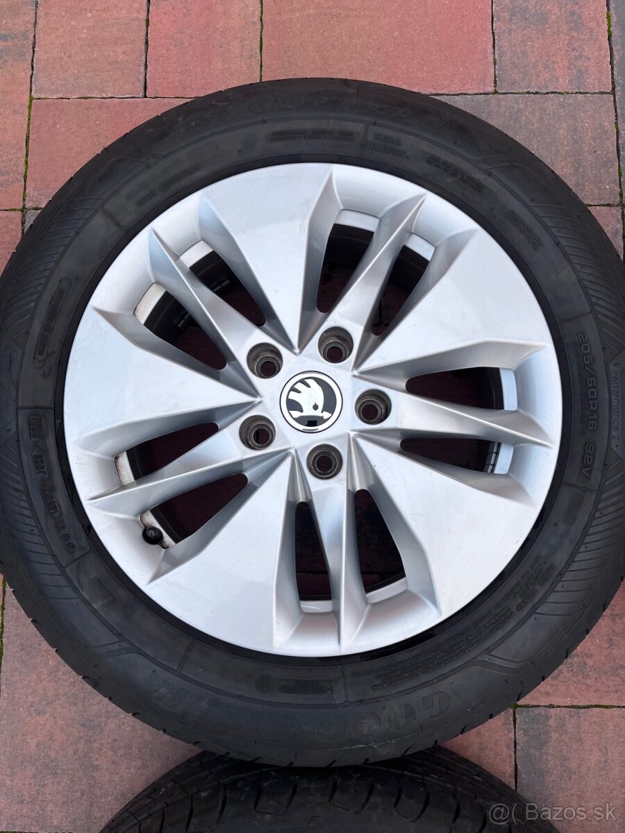 Orig.hliníkové disky Škoda R16 5x112 - 4