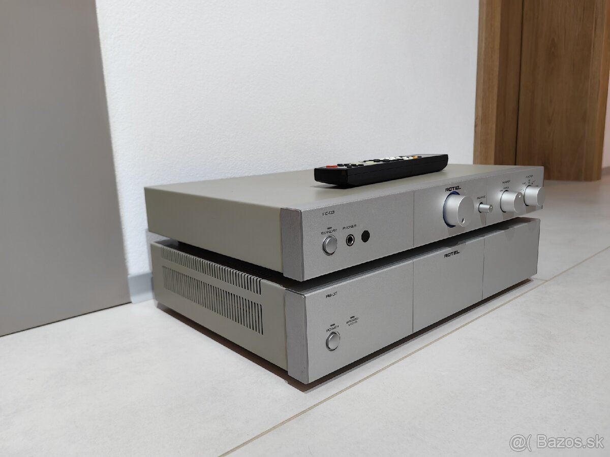 ROTEL RB03 + ROTEL RC03 pre amp + koncák - 4