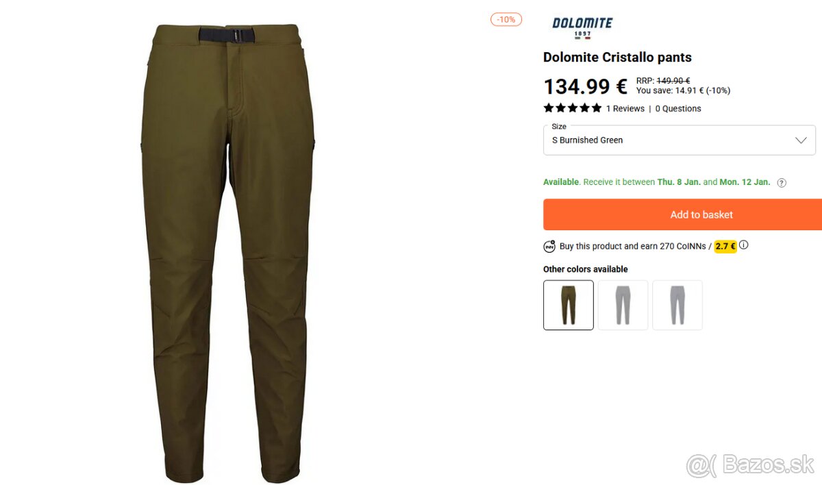 Softshellové nohavice Dolomite Pants Cristallo - 4