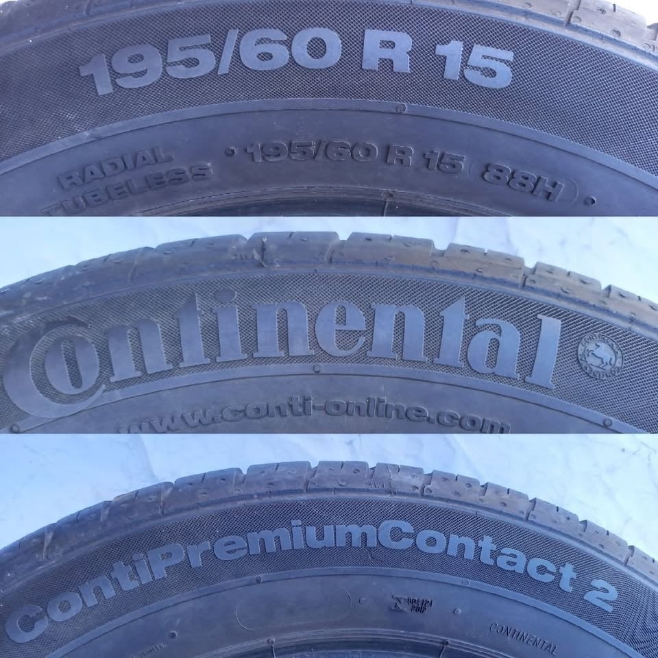 195/60 R15 2ks Letné Continental 5.5mm - 4