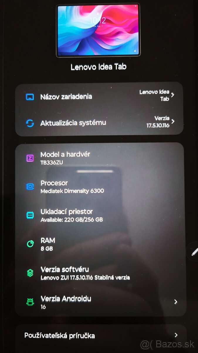 Predám tablet Lenovo Idea Tab - 4