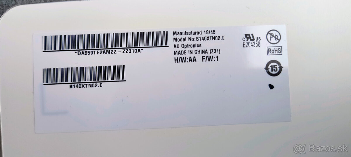 LCD display pre notebook 14.0" 1366x768 LED 30pin eDP Slim - 4