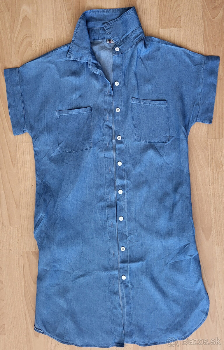 Džínsové šaty - Tmavomodré a Bledomodré - 4