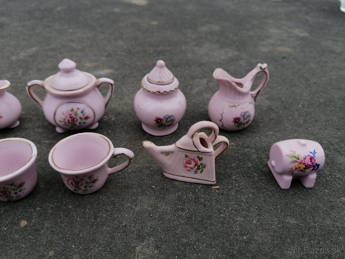 Predám zbierka miniatúr z ružového porcelánu - 4
