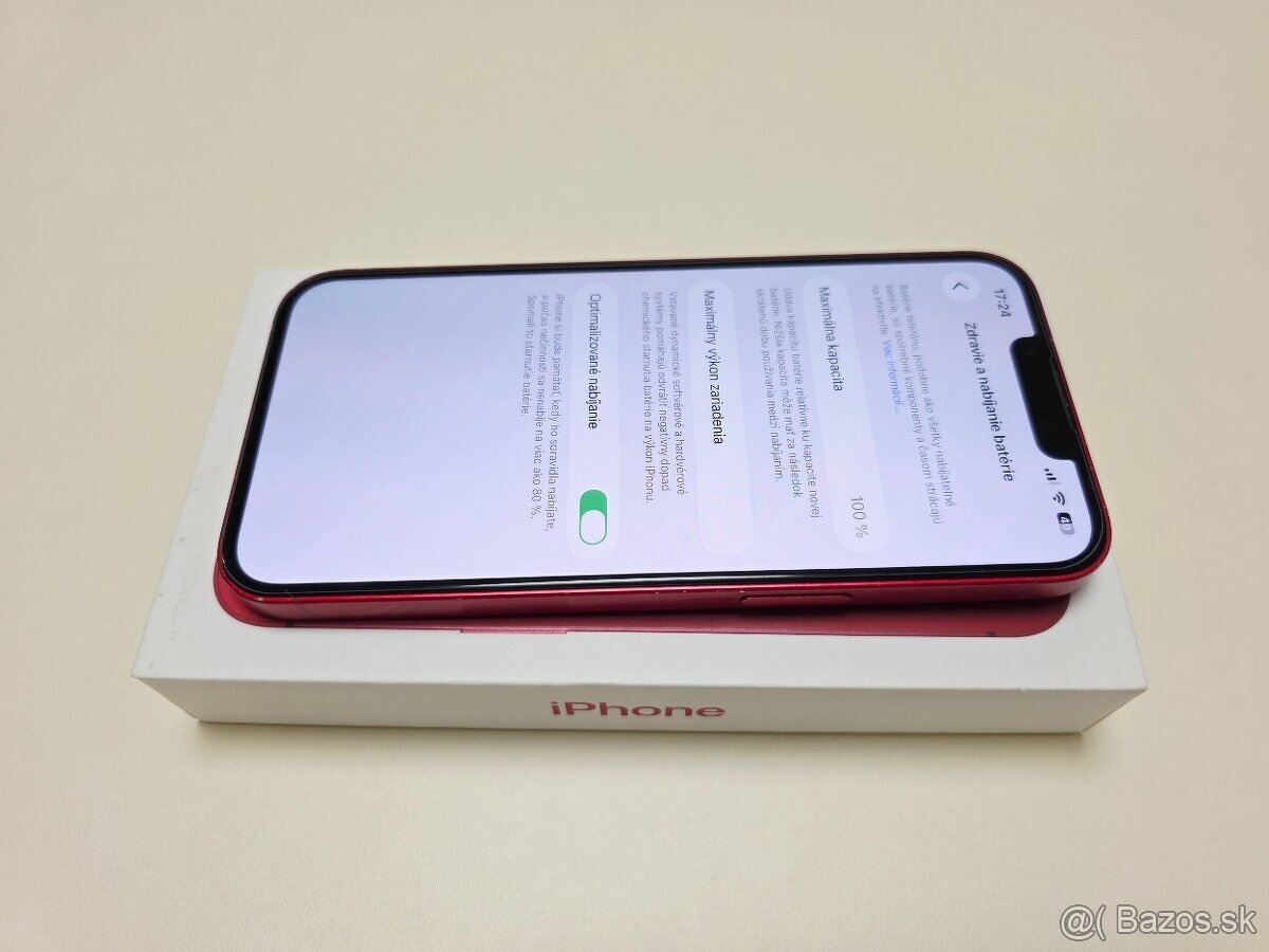 APPLE IPHONE 13 128GB RED,BATERKA 100% - 4