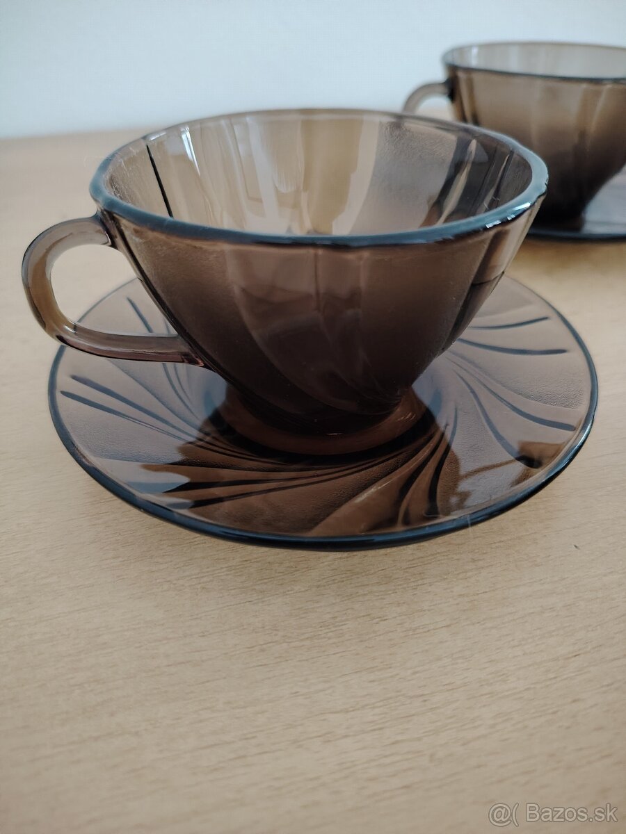 Dymové sklo - šálky a poháre - 4