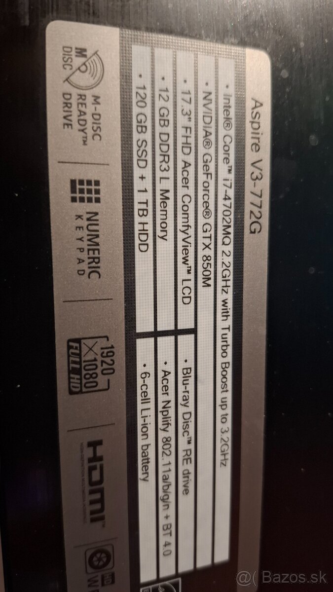 Acer aspire V3-772g - 4