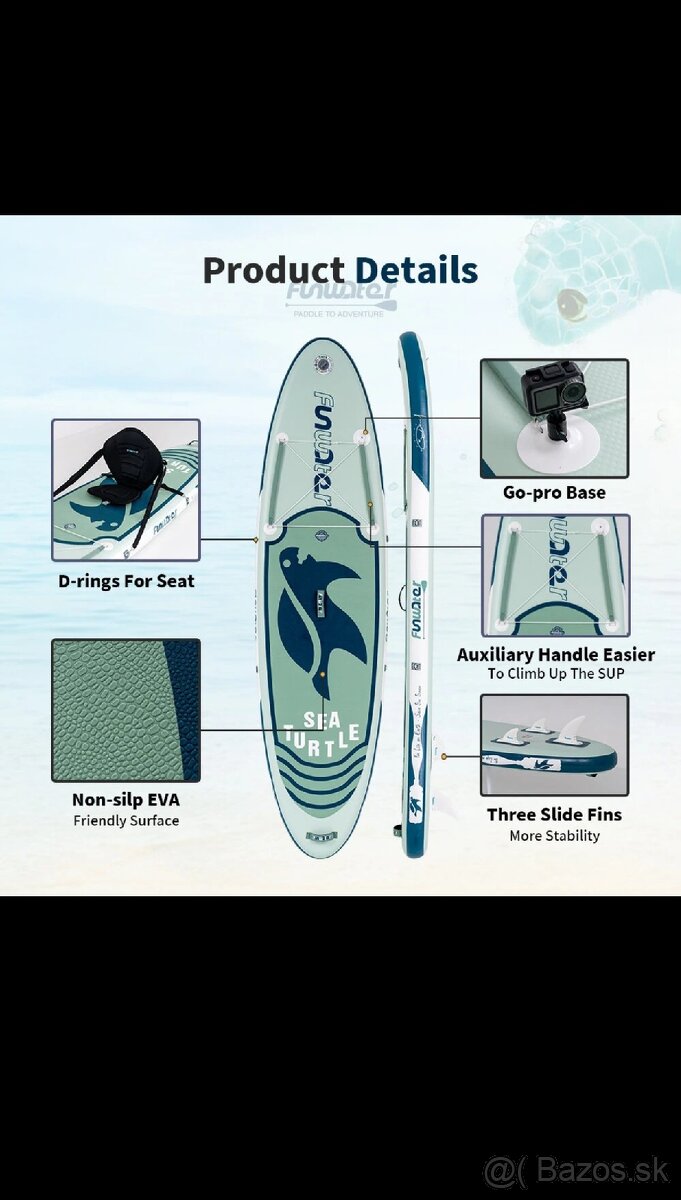 Paddleboard + sedačka+ obojstranné padlo - 4