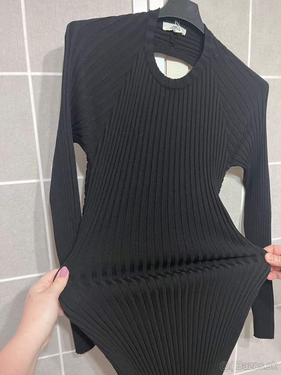 Čierne upletove šaty - 4