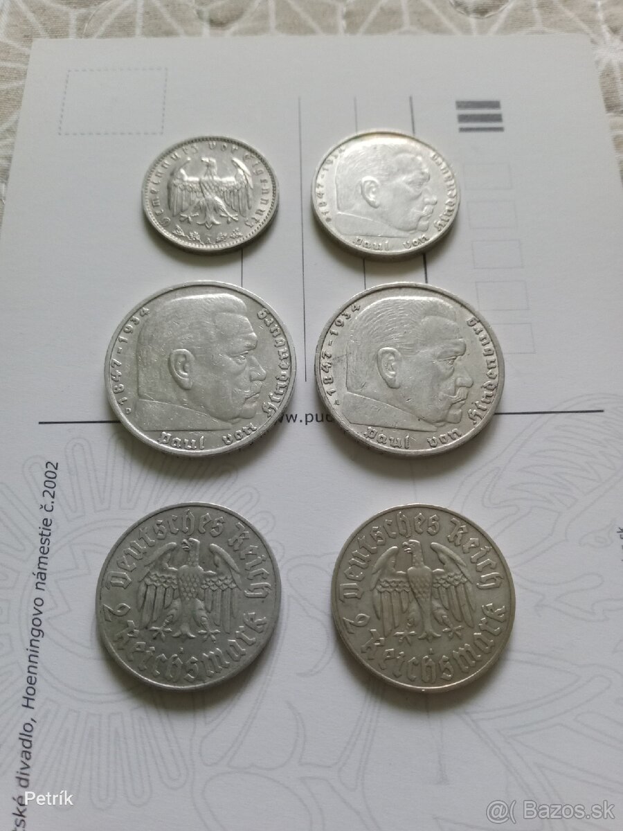 Mince Tretia reich striebro 5 mariek - 4