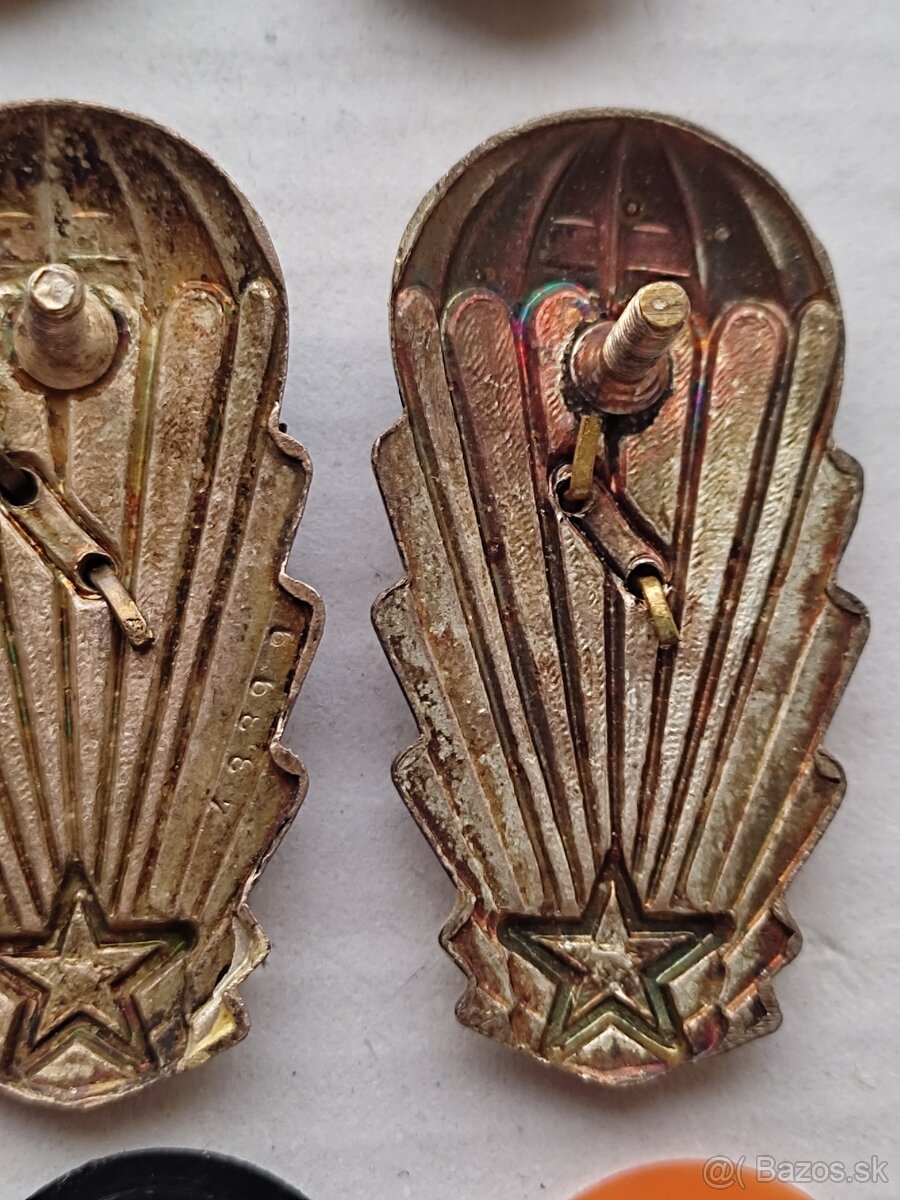 7 ks výsadkárske odznaky CSLA MISTR INSTRUKTOR 1, 2, 3 - 4