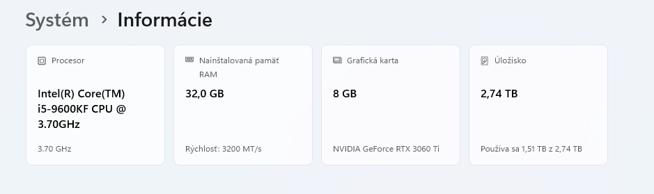 Intel 9600kf,RTX 3060Ti,32gb RAM DDR4,2,5 T HDD - 4