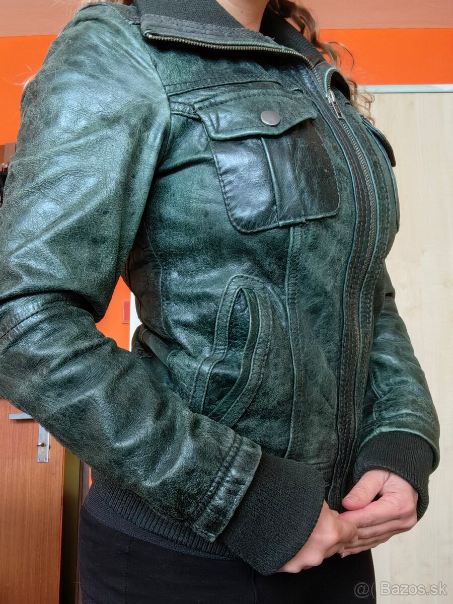 Dámska kožená bunda S - 4