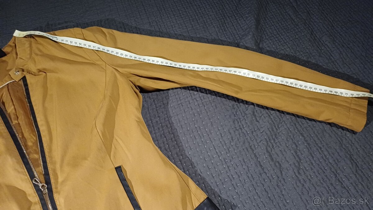 hnedá tenká bunda na zips - 4