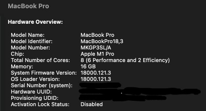 MacBook Pro 14" M1 Pro (2021) 16 GB / 512 GB - 4