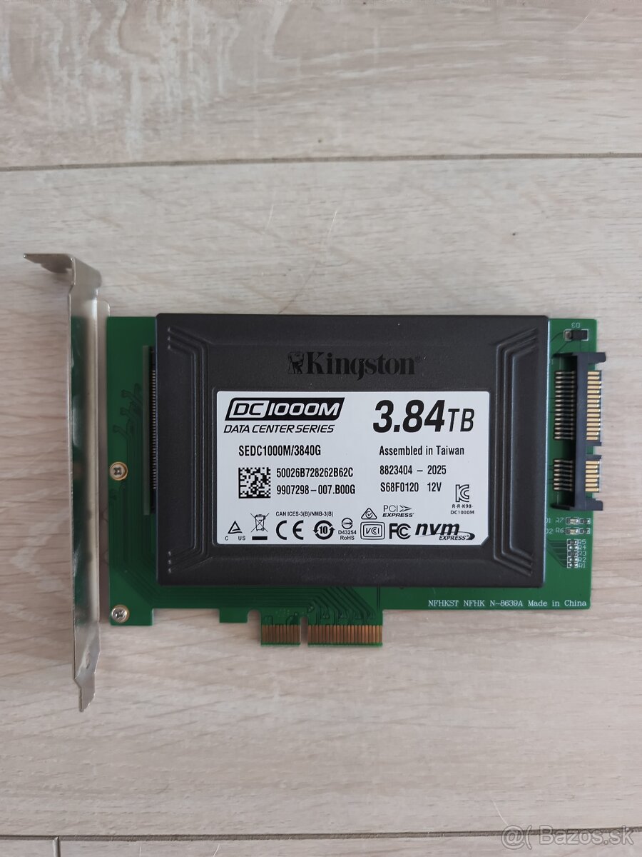 Kingston DC1000M Data Center Series SSD 3.84TB, 2.5" / U.2 - 4