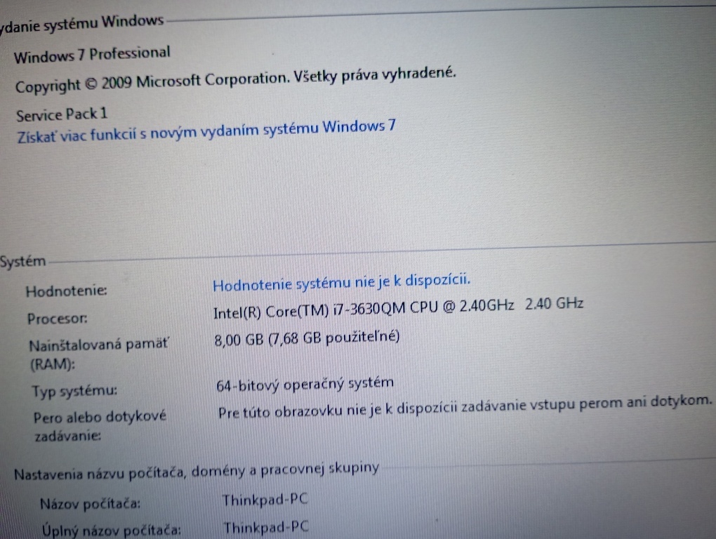 Lenovo Thinkpad T530 , Windows 7 , Intel core i7 , 8gb ram - 4