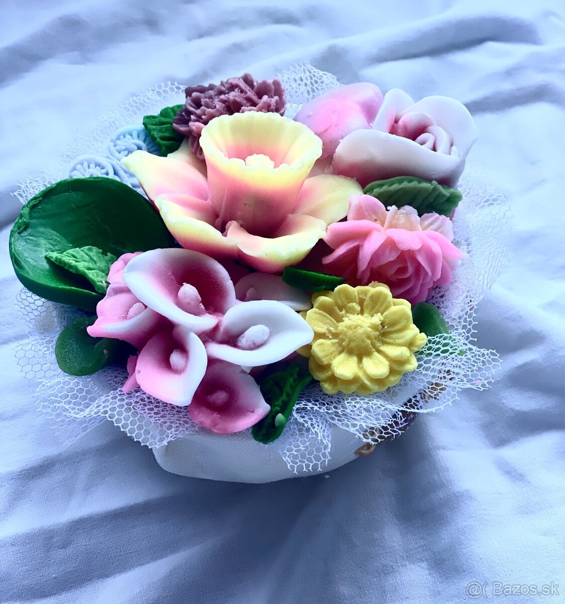 Ružová mydlová kytička - 4