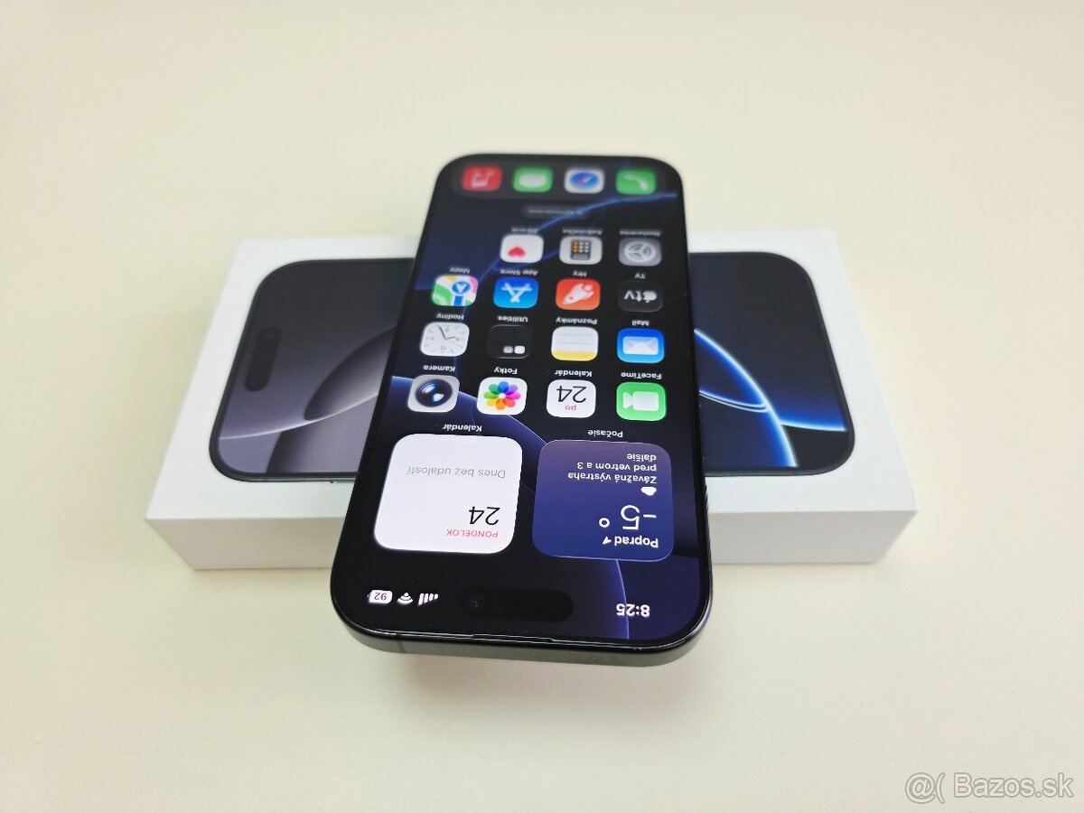 APPLE IPHONE 16 PRO 12GB BLACK TITANIUM ,BATERKA 100% - 4