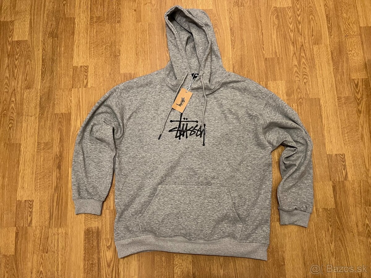 Stüssy šedá mikina - 4
