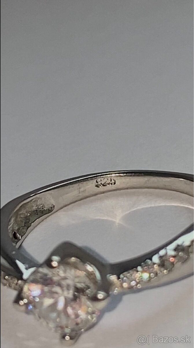 Strieborný prsteň 925 s kameňom - 4