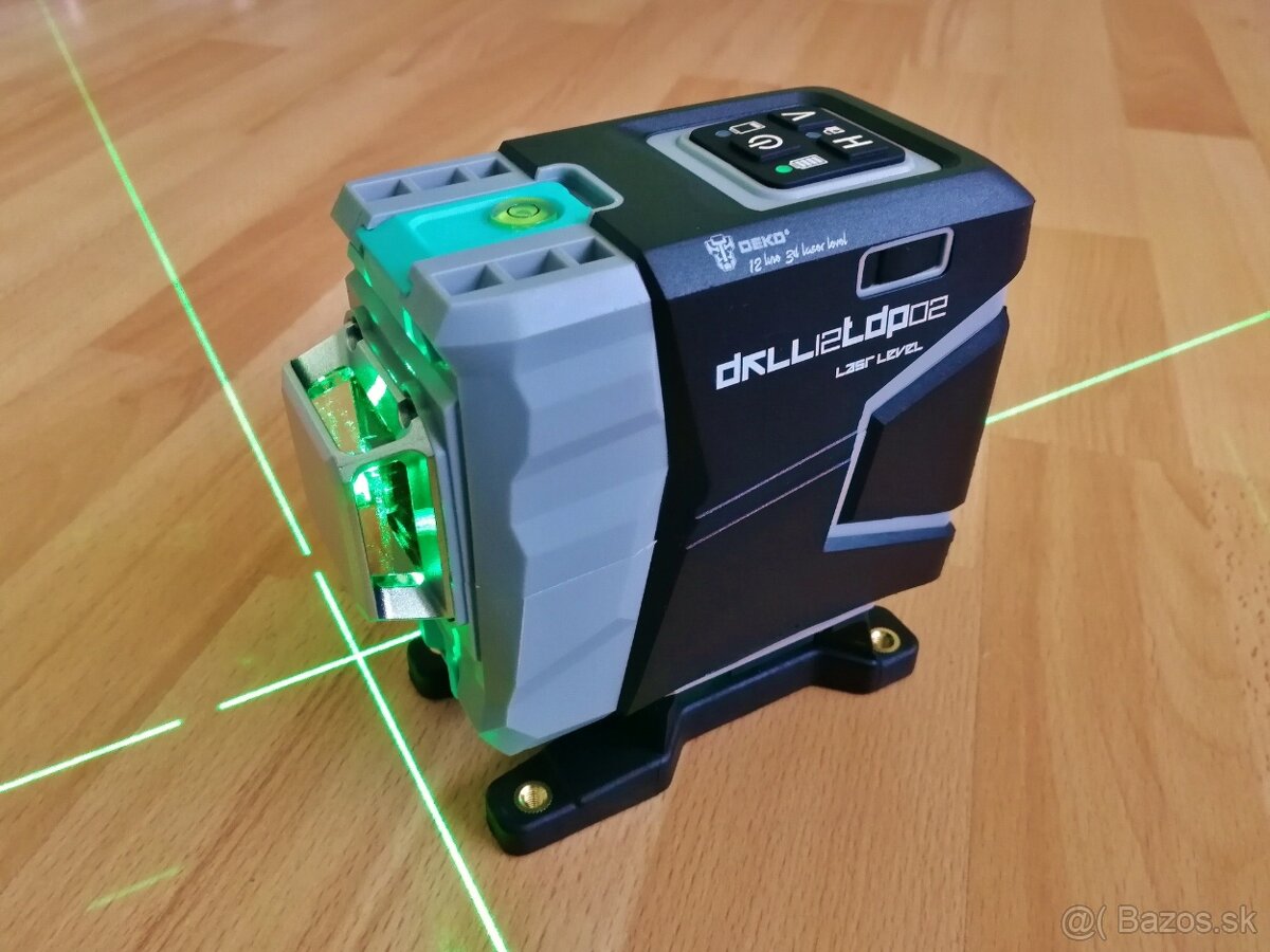 PROFI 3D samonivelačný laser DEKO 12L 360° zelený lúč - 4