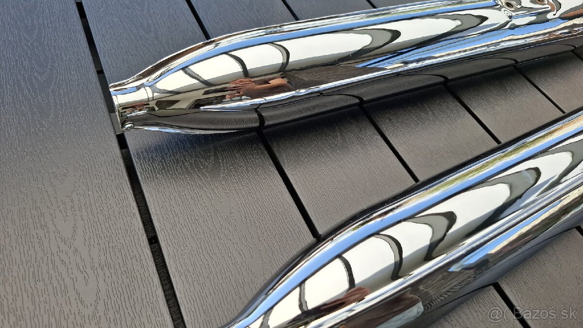 Chromované výfuky kyvacka, panelka, perak - 4