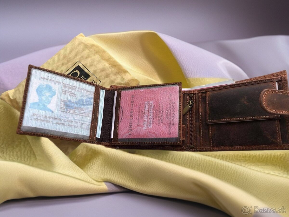 Pánska kožená peňaženka Wild. - 4