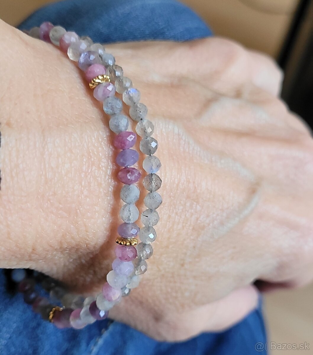 Náramok turmalín labradorit - 4