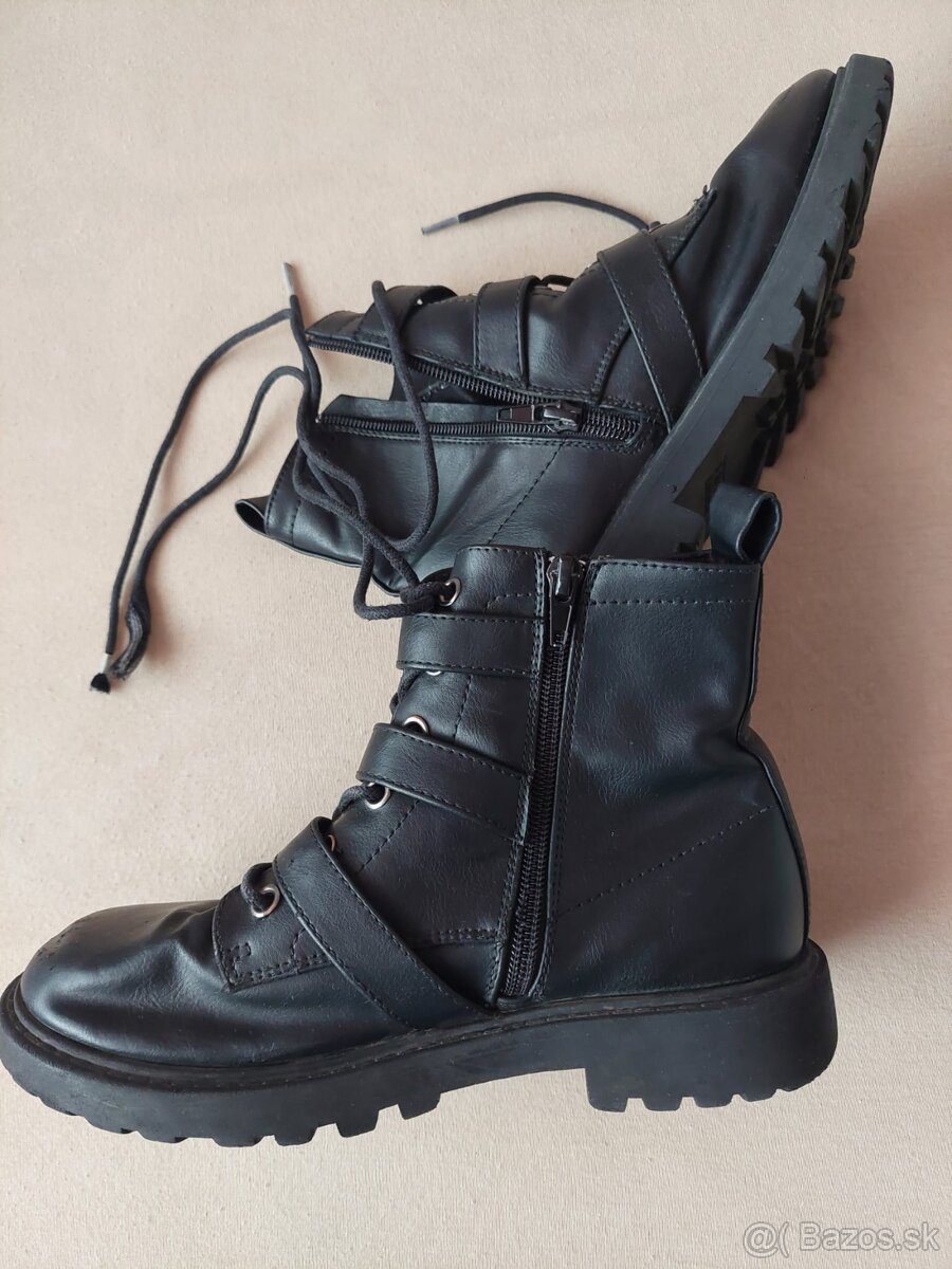 Koženkové čižmičky Primark - 4