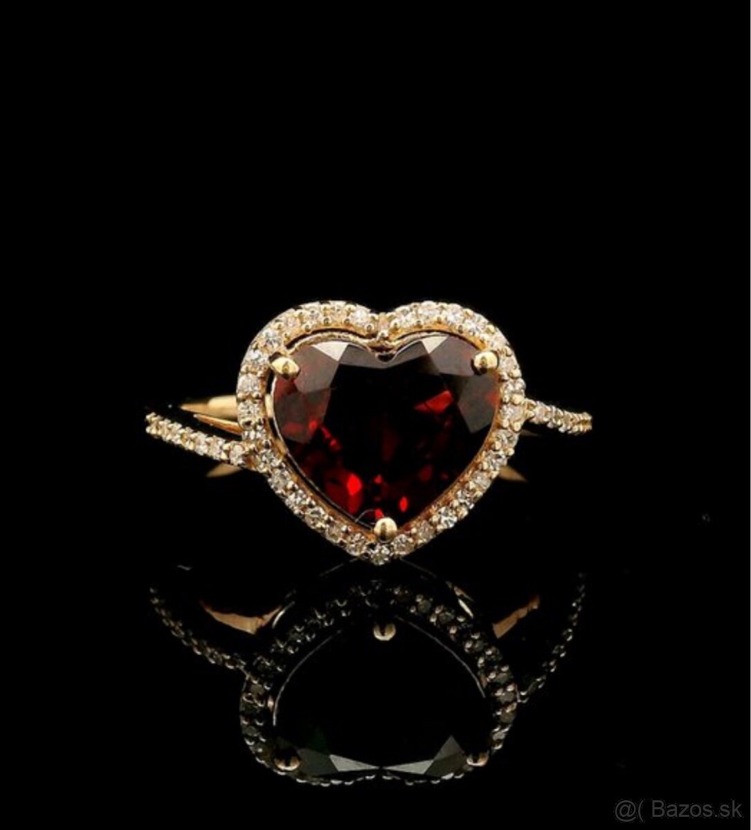 14k zlatý prsteň s diamantmi - 4