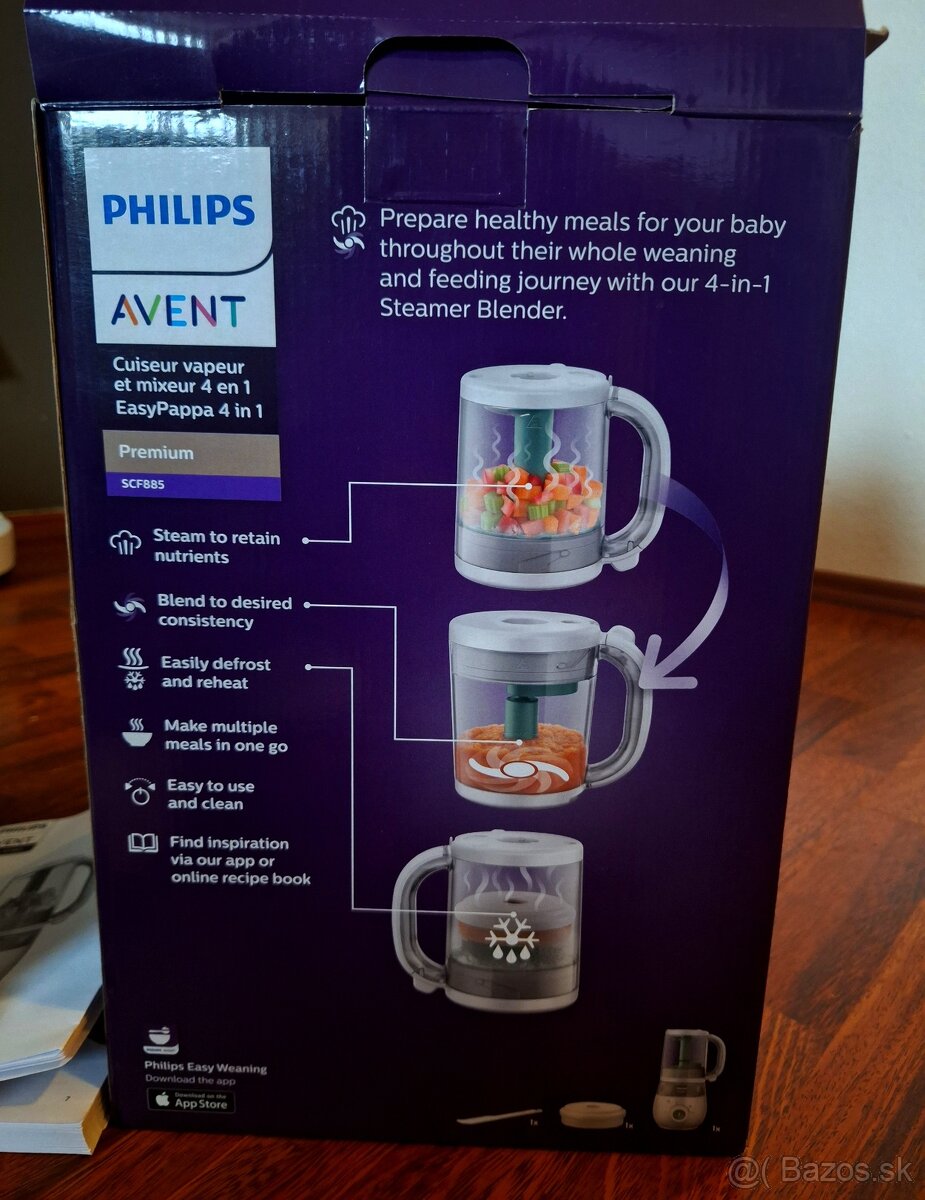 Philips Avent 4v1 Parný hrniec & Mixér - super stav - 4