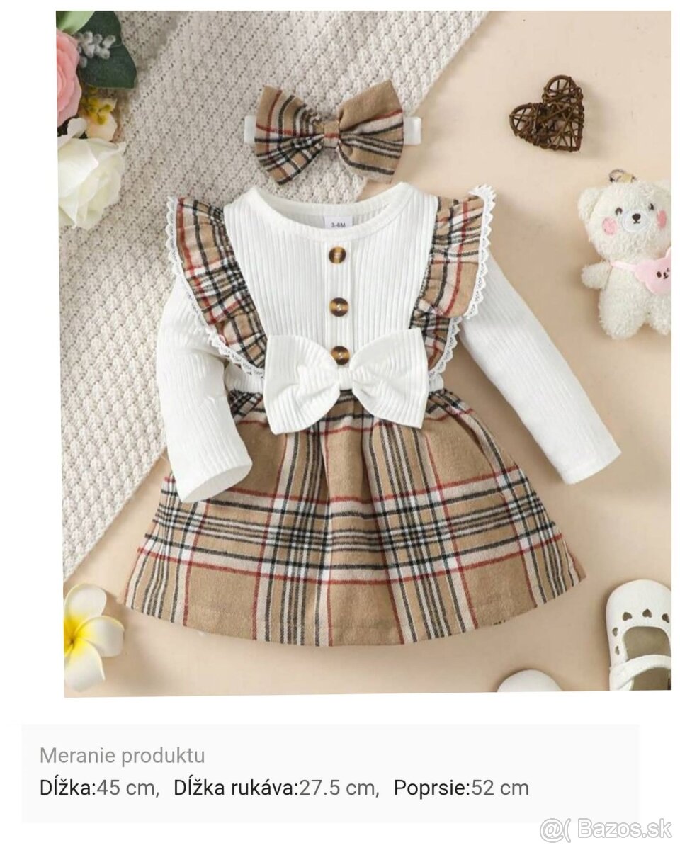 Károvaný set oblečenia pre rodinu s doplnkami NOVÉ - 4