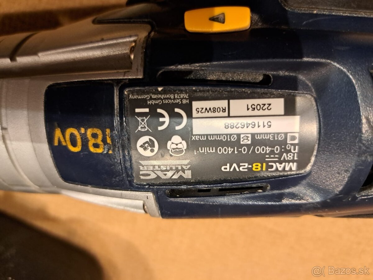 AKU PRÍKLEPOVA VRTAČKA MAC ALLISTER 18V - 4