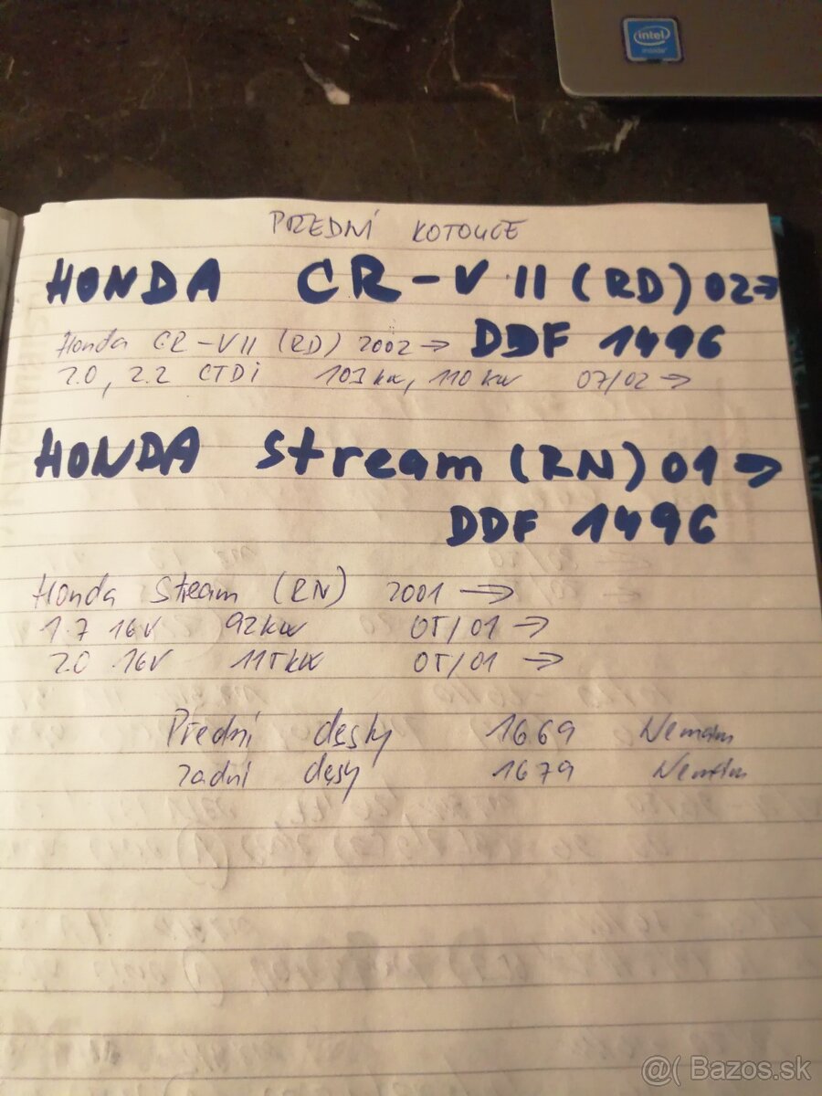 HondaProdám nové přední, zadní brzdové kotouče značky Ferodo - 4