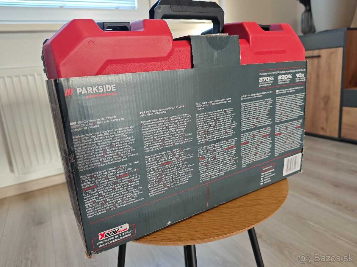 1900 Nm Parkside Rázová Uťahovačka BEZ BATÉRIE - 4