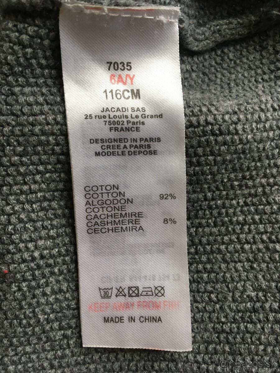 dievčenské úpletové šaty zn. Jacadi - 4