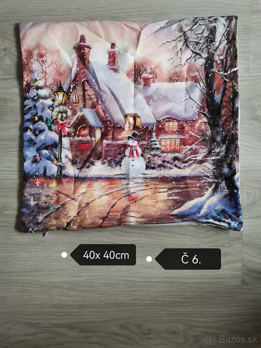 Vianočné obliečky na vankúš 40 x 40cm NOVE - 4