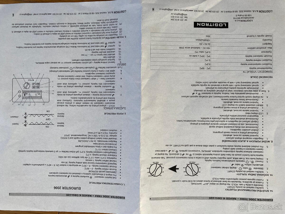 Termostat Euroster 2006 (3 kusy) - 4